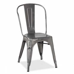 Stackable metal chair